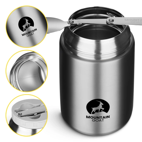 Termoska na jídlo z nerezové oceli 720 ml stříbrná