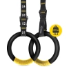 Gymnastické kruhy ABS černo-žluté