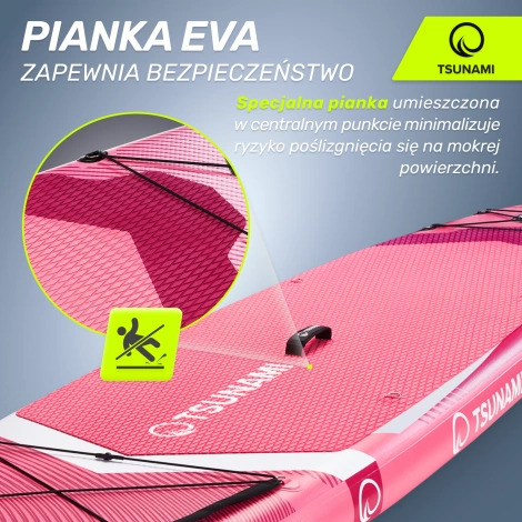 Nafukovací paddleboard SUP TSUNAMI 350cm T15 růžový