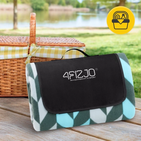 Pikniková deka s izolační vrstvou 200 x 200 cm rybí kost