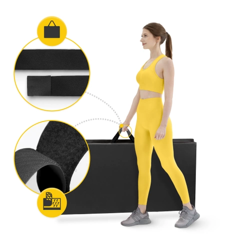 Skládací gymnastická žíněnka XL černá