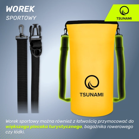 Nepromokavý vak 30 l TSUNAMI žlutý