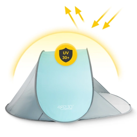 Samorozkládací plážový stan šedý