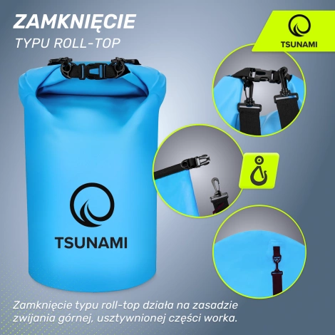 Nepromokavý vak 30 l TSUNAMI modrý