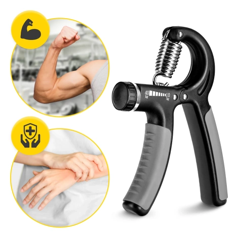 Nastavitelný posilovač zápěstí šedý