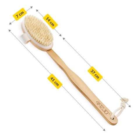 Dlouhý masážní kartáč na tělo a koupel 2v1