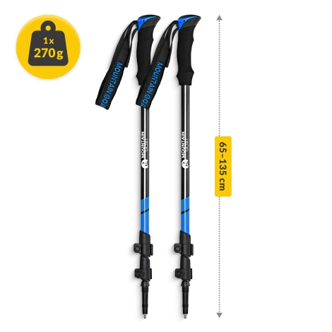 Trekové hole PEAK+ modré