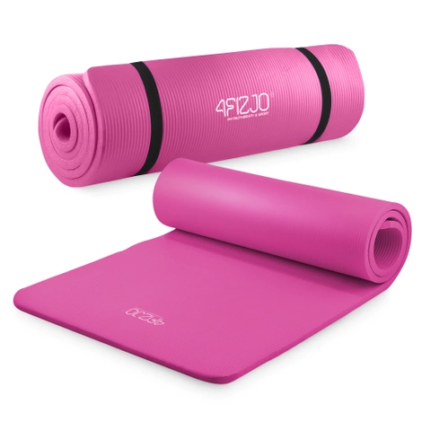 Podložka na cvičení YOGA MAT NBR 1,5 cm růžová