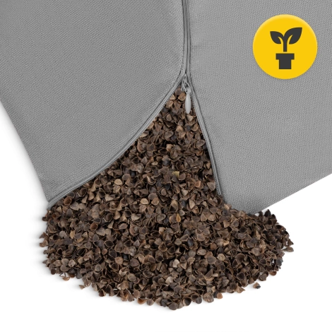 Meditační polštář ZAFU kulatý šedý