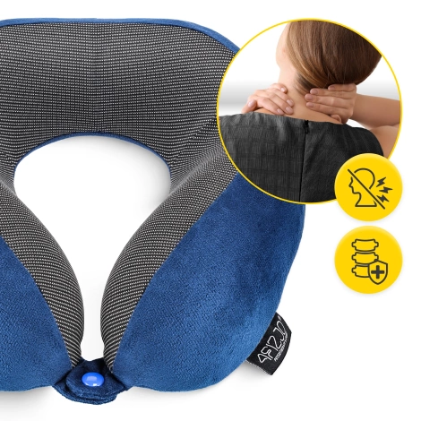 Cestovní polštář rohlík modrý