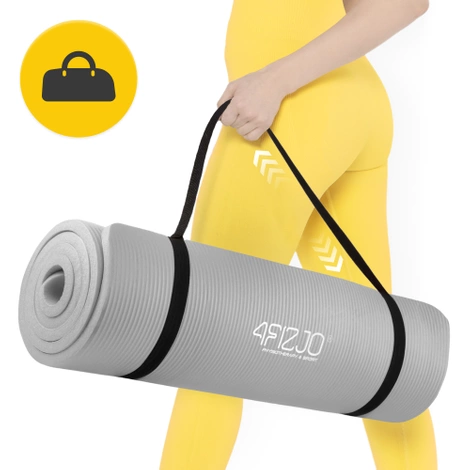 Podložka na cvičení YOGA MAT NBR 180 × 60 × 1,5 cm šedá