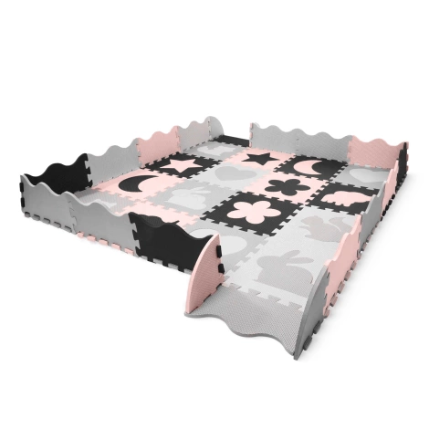 Sada pěnových puzzlí 'Zvířata' 150x150 růžové