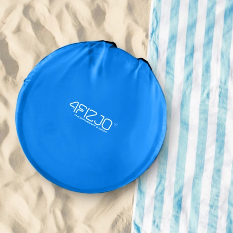 Samorozkládací plážový stan modro-červený