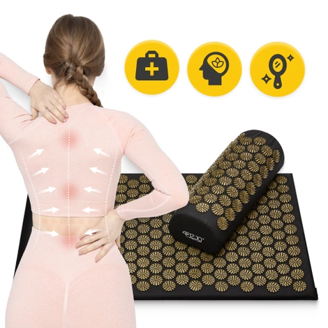 Akupresurní podložka polštářem hnědá