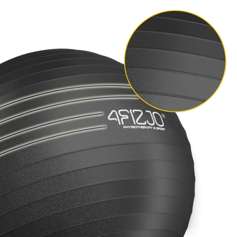 Nafukovací gymnastický míč 65 cm černý