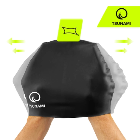 Dětská plavecká čepice TSUNAMI černá