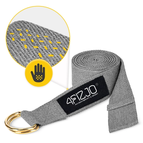 Popruh na jógu šedý