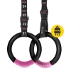 Gymnastické kruhy ABS černo-růžové