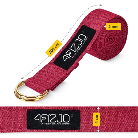 Popruh na jógu červený