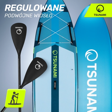 Nafukovací paddleboard SUP TSUNAMI 350 cm T15 modro-zelený