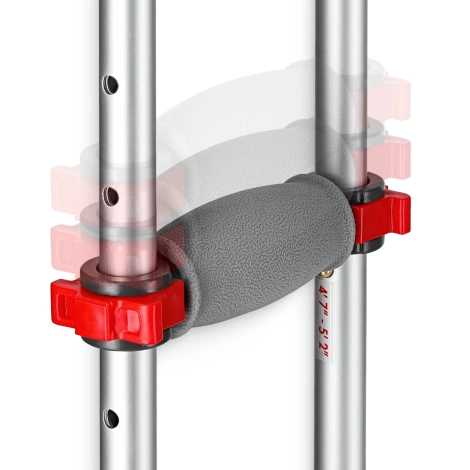 Podpažní berle s nastavitelnou výškou