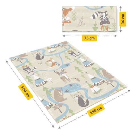 Skládací vzdělávací podložka "Boho dream" 180 x 150 cm