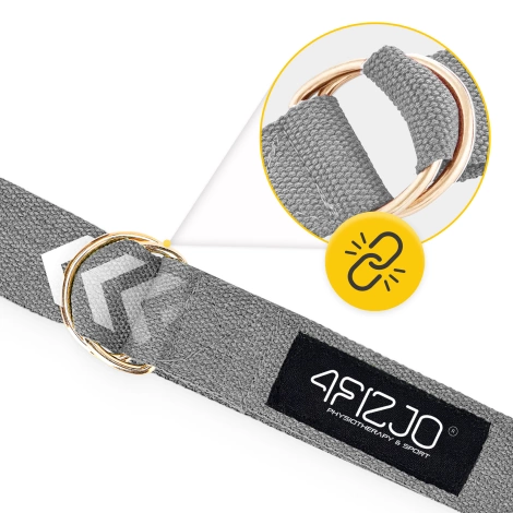 Popruh na jógu šedý