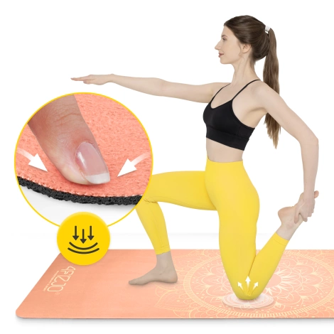 Semišová podložka na jógu a cvičení 1,5 mm