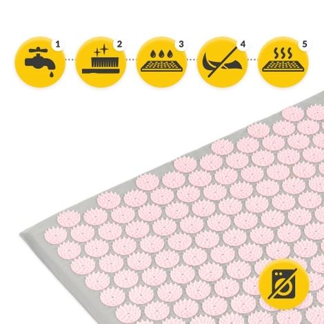 ECO akupresurní podložka s polštářem XL růžová