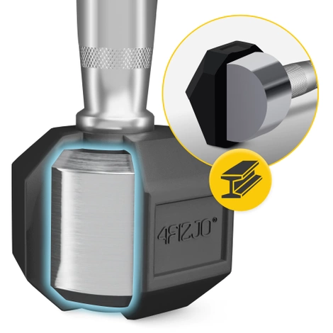 Ocelové činky HEX 2,5 kg (1 kus)