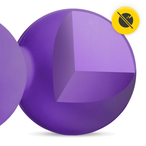 Dvojitý masážní míček DOUBLE BALL fialový