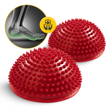 Balanční masážní polokoule 2 ks. červené