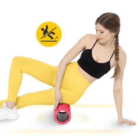 Masážní válec s výstupky EVA 33 cm růžový