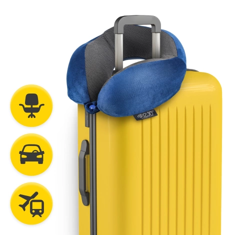 Cestovní polštář rohlík modrý