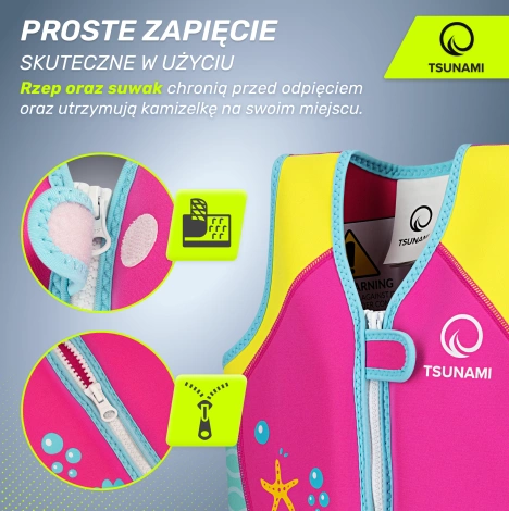 Plovací vesta pro děti ve věku 3–6 let TSUNAMI