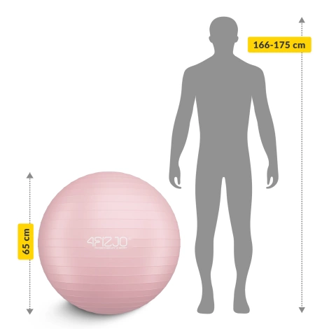 Gymnastický nafukovací míč 75 cm růžový