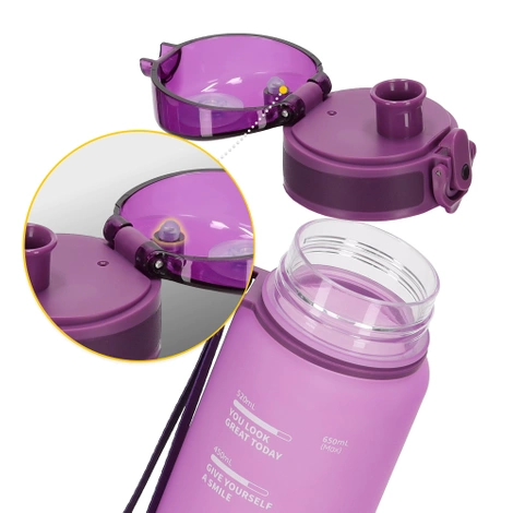 Sportovní láhev na vodu 650 ml růžová