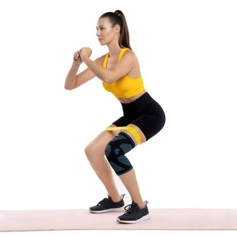 Elastická bandáž na kolenní kloub XL modrá