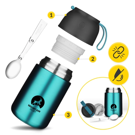 Termoska na jídlo z nerezové oceli 720 ml modrá