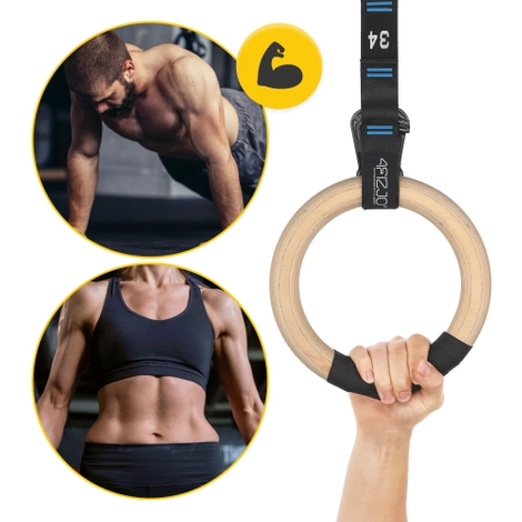 Gymnastické kruhy na cvičení modré