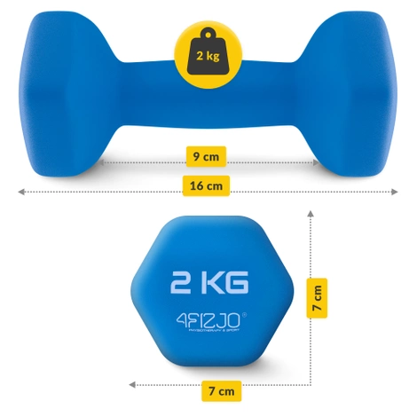 Jednoruční činky Classic 2 x 2 kg