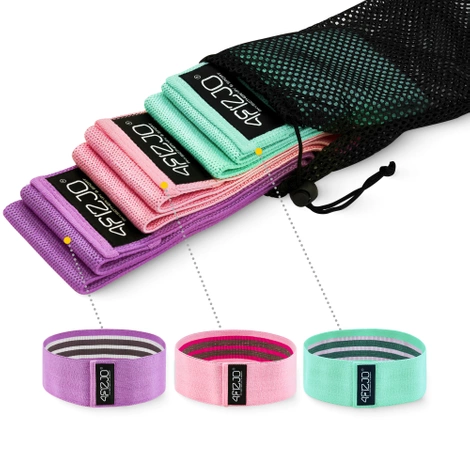 Sada 3 textilních odporových gum HIP BAND