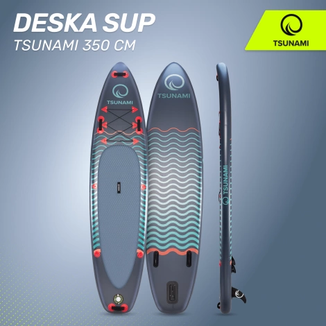 Nafukovací paddleboard SUP TSUNAMI 350 cm T03 tmavě modrý