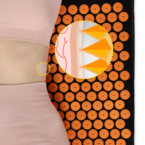 Akupresurní podložka s polštářem oranžová