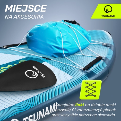 Nafukovací paddleboard SUP TSUNAMI 350 cm T15 modro-zelený