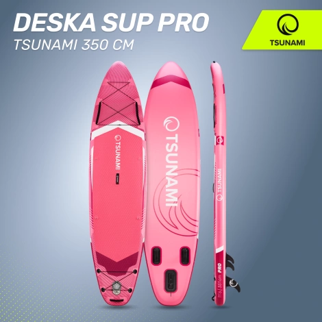 Nafukovací paddleboard SUP TSUNAMI 350cm T15 růžový