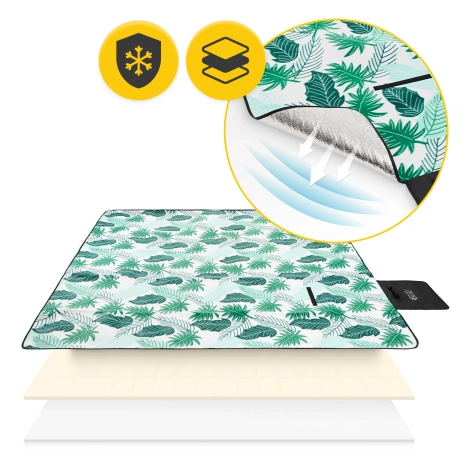 Voděodolná pikniková deka 200x200 cm