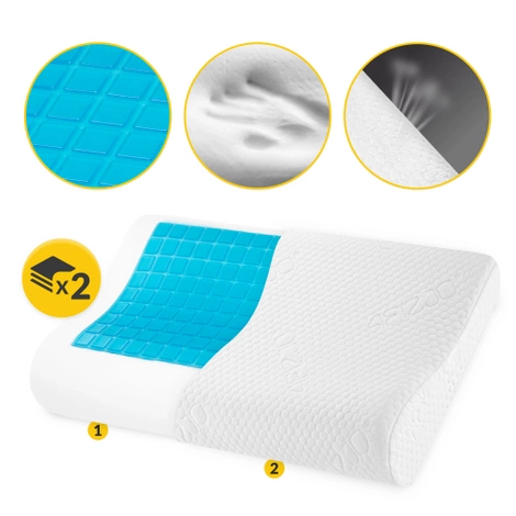 Chladící ortopedický paměťový polštář ERGO SMALL+