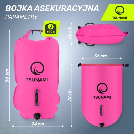 Nafukovací záchranná bójka + Suchá kapsa 2v1 TSUNAMI