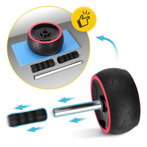 Posilovací kolečko AB WHEEL XL červené